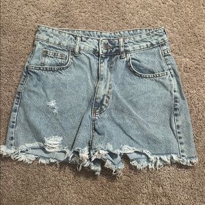 Distressed Denim Shorts